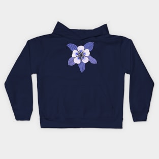 Colorado State Flower : Rocky Mountain Columbine Kids Hoodie